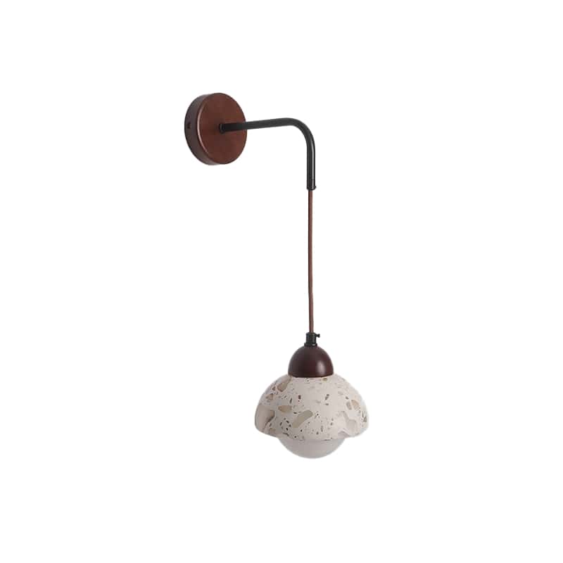  EP-ST036 Nordic Terrazzo Pendant Wall Light Modern Hanging Wall Lamp with Wood and Iron for Bedroom and Living Room