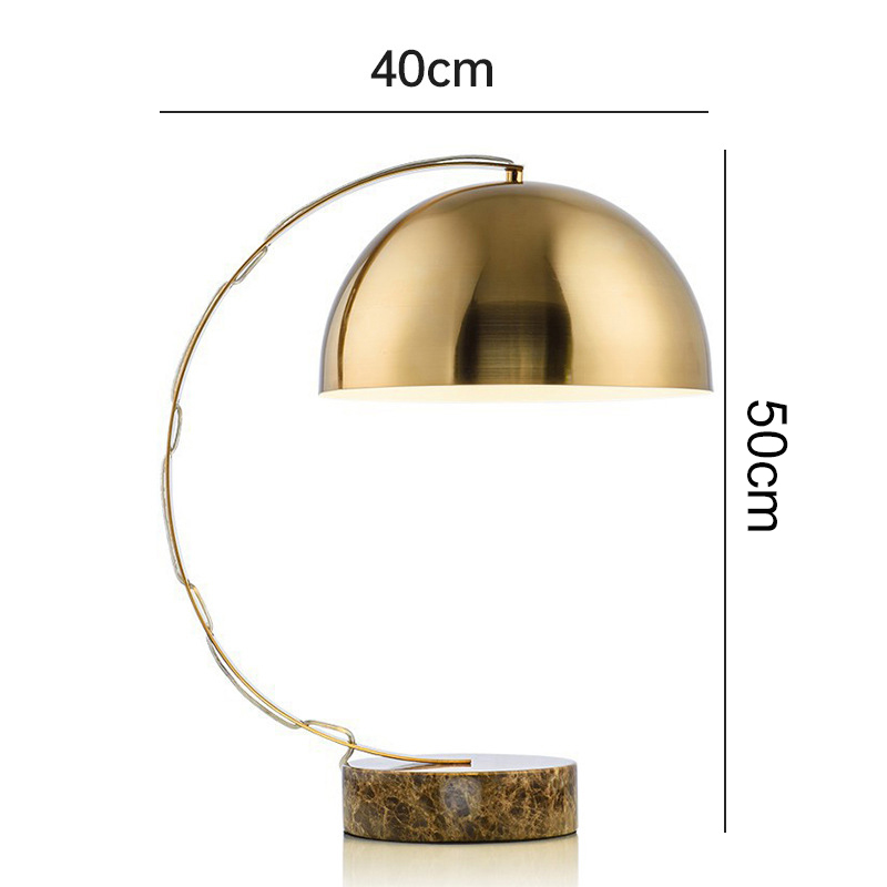 EPTL8566 Nordic Modern Minimalist Marble Desk Lamp Creative Eye-Care Study Lamp E27 Circular Shade Iron Base Desk Lamp Customizable