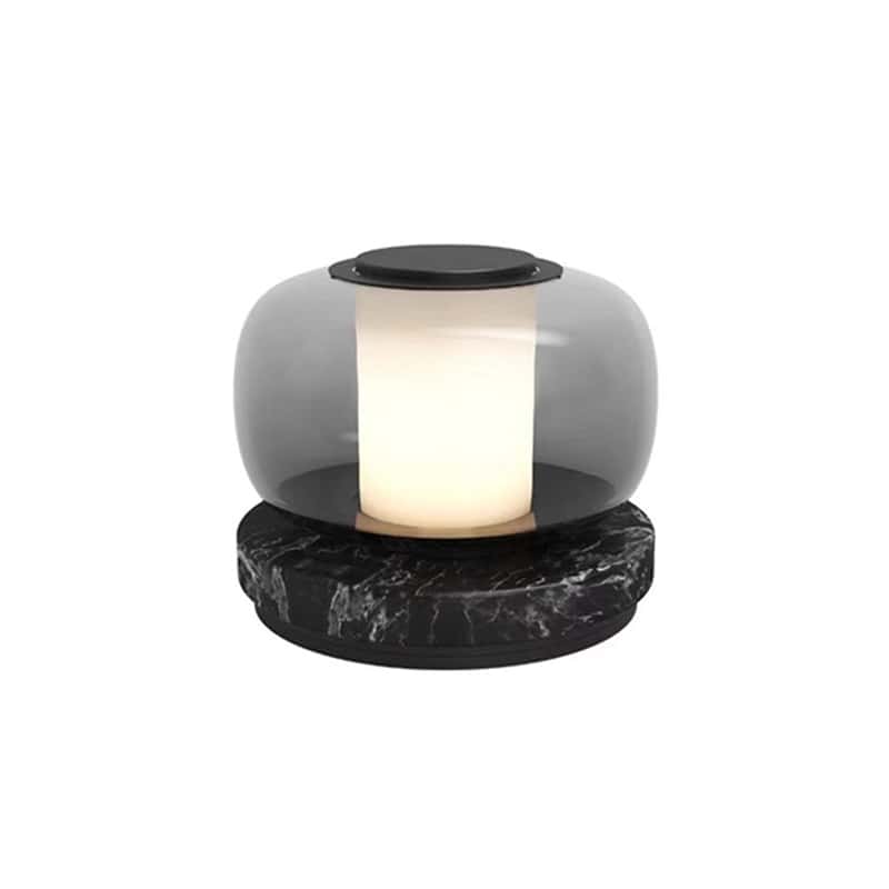 EPTL8562 Modern Smoky Glass Marble Table Lamp | Luxury LED Ambient Light for Living Room & Bedroom