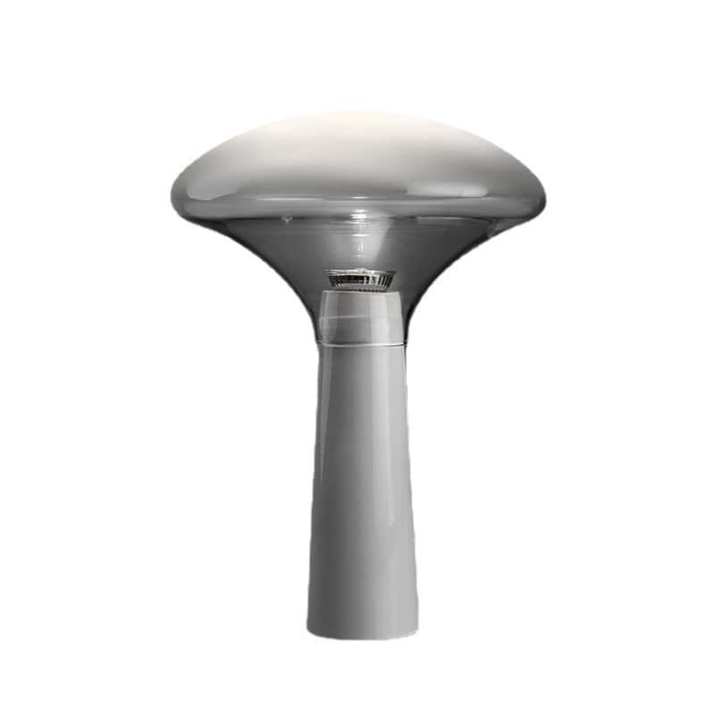 EPTL8546 Modern Mushroom Glass Table Lamp | Smoky Grey Dome Shade Desk Light | Nordic Designer Bedside Lamp