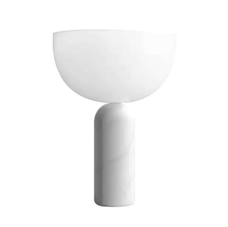 EPTL8548 Modern Minimalist White/Black Marble Table Lamp | Nordic Opal Glass Bedside Light | Designer Home Lighting Fixture