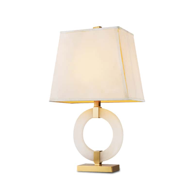 EPTL8469 Modern Table Lamp with Gold Base and Fabric Shade Luxury Bedside Lighting