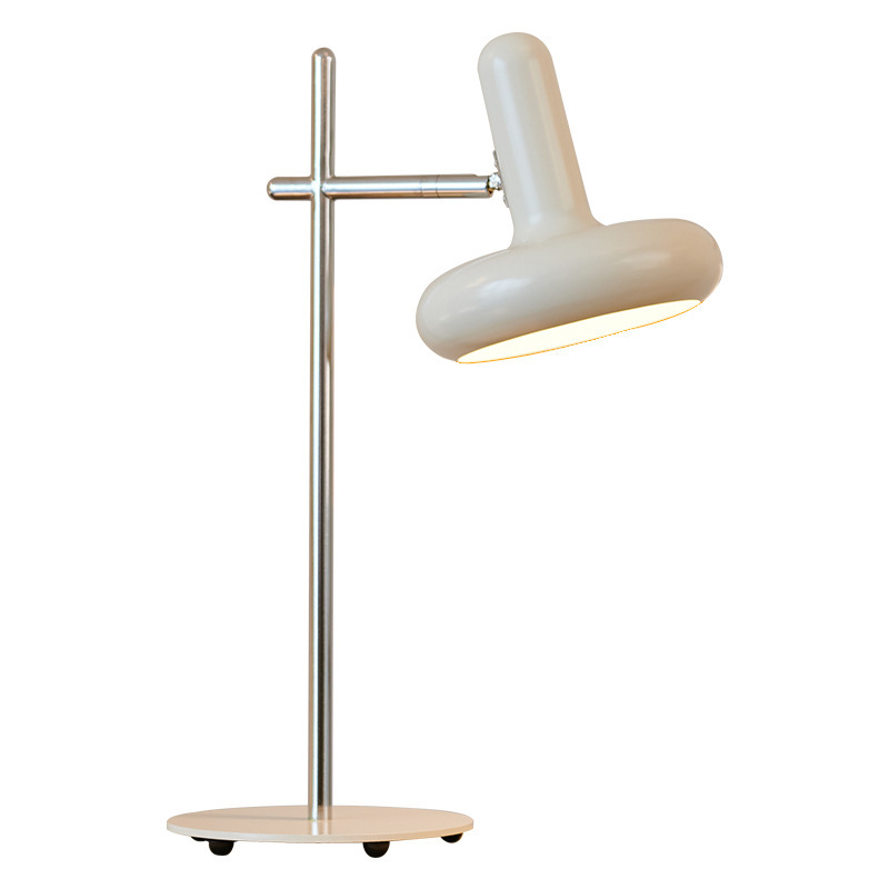 EPTL8048 Nordic Desk Lamp Minimalist Iron LED Table Light with Unique Curved Shade for Bedroom, Study, or Office