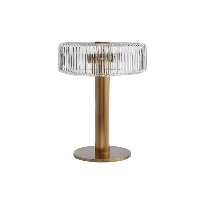 EPTL8406 Modern Nordic Minimalist Glass Table Lamp Iron Body E14 Base AC Powered for Home Decor and Hotel Bedside Lighting