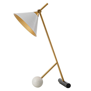 EPTL8022 Nordic Postmodern Marble Sphere Base Decorative Trumpet-Style Minimalist Creative Table Lamp Bedroom Desk Lamp G9 Socket 220V