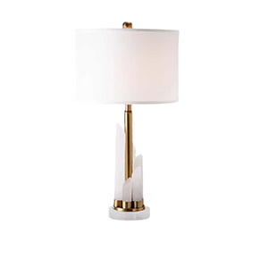 EPTL8470 Luxury Cloud Stone Table Lamp with Gold Accents and Fabric Shade Elegant Oriental Design