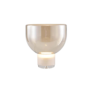 EPTL8392 Minimalist Amber Glass Table Lamp | Modern Soft Light Accent Lamp for Bedroom & Living Room