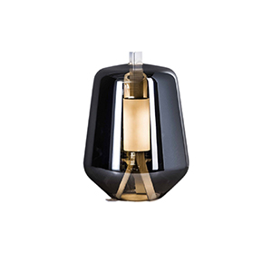 EPTL8388 Modern Smoked Glass Table Lamp | Suspended Light Core Design for Ambient Lighting