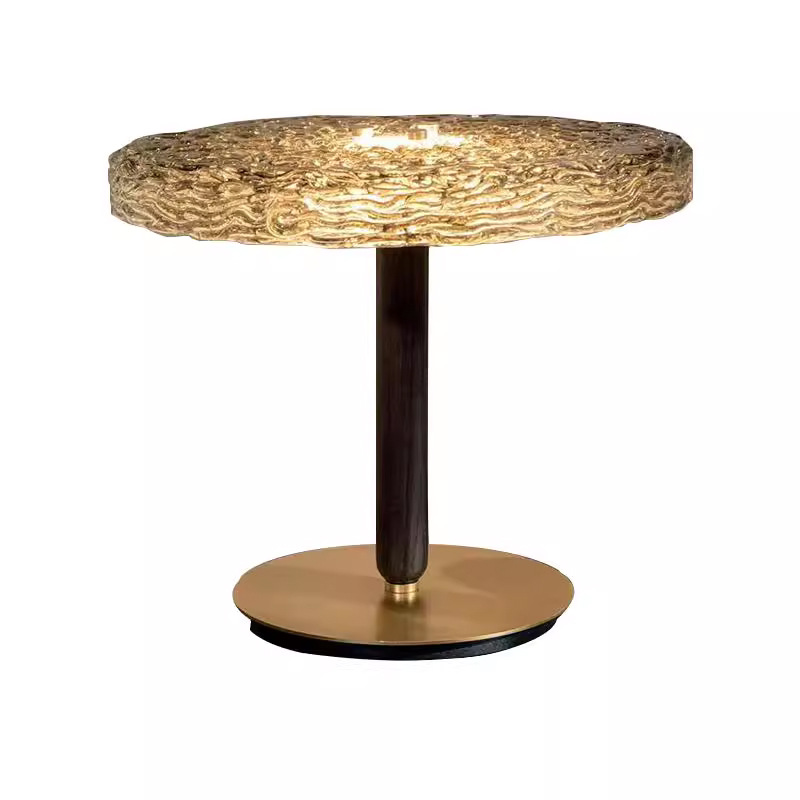EPTL8268 Luxury Textured Glass Table Lamp | Handmade Decorative Light for Living Room & Hotel Use