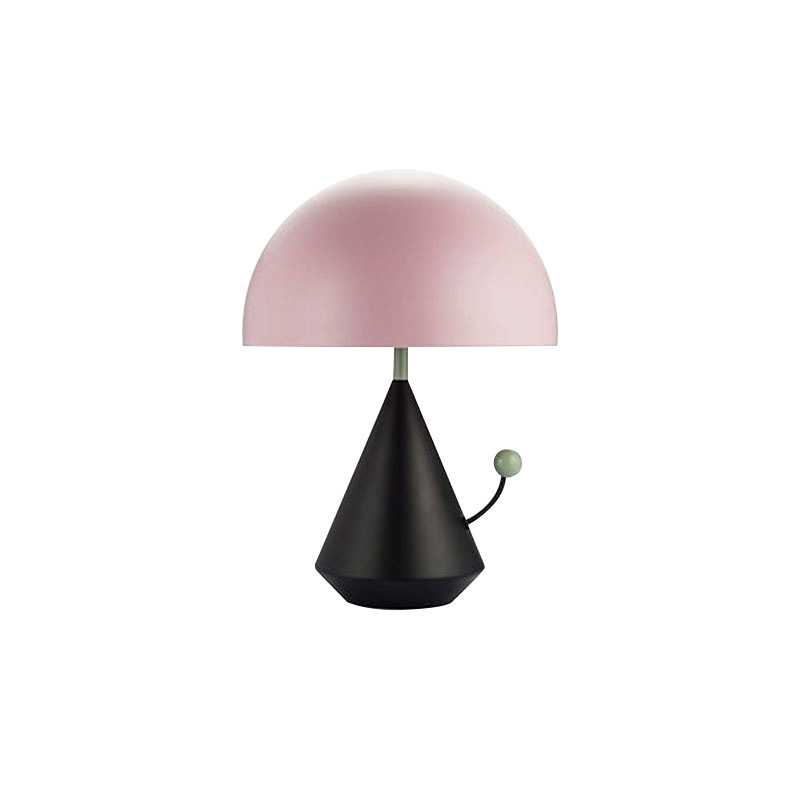 EPTL8206 Nordic E27 Table Lamp with Dome Shade Iron Base, Powder Coated Finish, Available in Pink and Blue,Modern Office/Bedroom Light