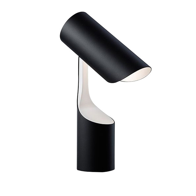 EPTL8204 Modern Black E27 Table Lamp with Curved Metal Design Stylish and Functional Lighting for Living Room, Bedroom, and Office