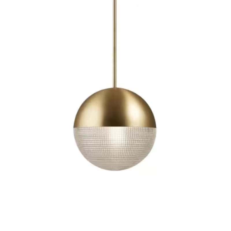 EP-PL-33 Luxury Gold Metal Glass Globe Pendant Light, Modern Hanging Lamp for Dining Room, Living Room, Bedroom, Hotel