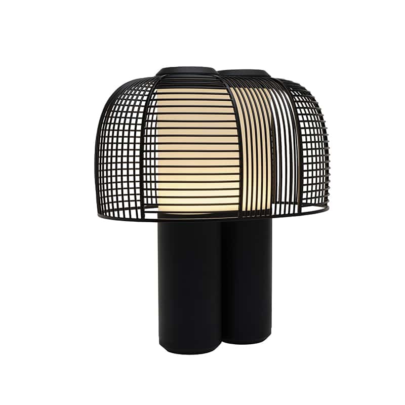 EPTL9038 Modern Black Iron Table Lamp with Dual E14 Bulbs, Stylish Desk Lighting for Living Room, Bedroom, Office Energy-Efficient Decor