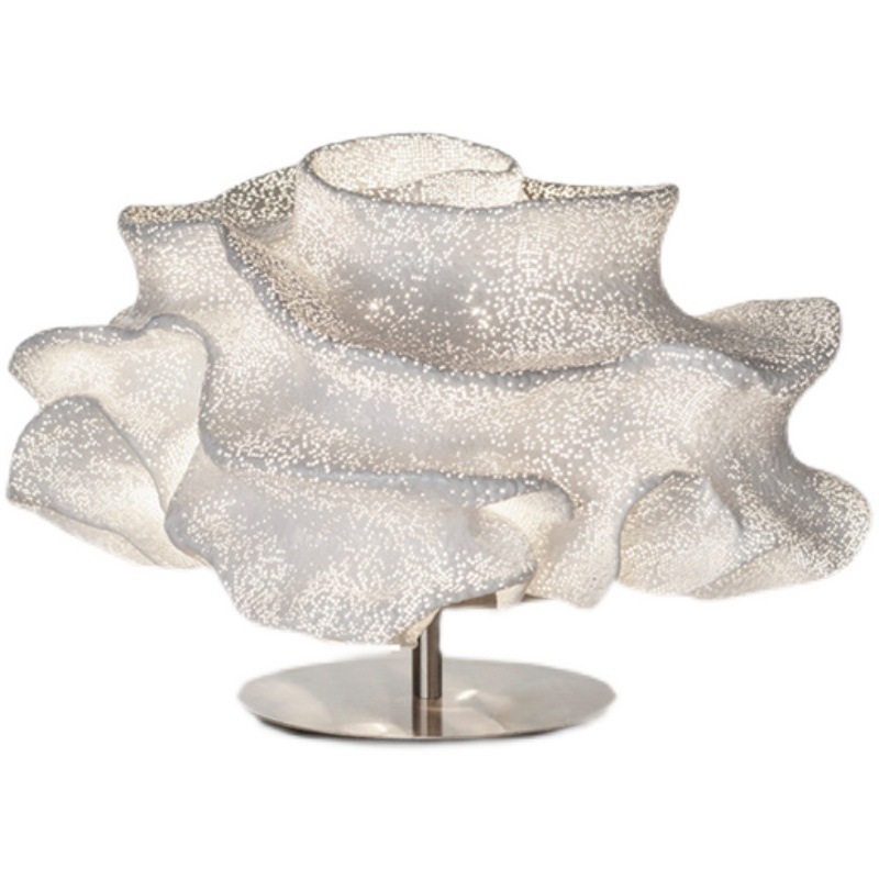 EPTL9041 Luxury Table Lamp Coral Flower-Inspired Stainless Steel Light Fixture for Decorative Interiors, Art Spaces, and Hotel Decor