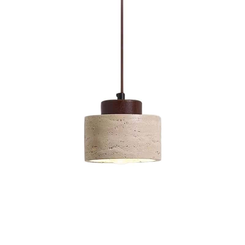 EPPL9076 Japanese Wabi-Sabi Vintage Creative Chandelier Yellow Cave Stone Pendant Lights for Restaurant Bar & Simple Bedroom Bedside