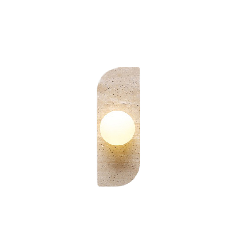 EPWL9079 Wabi-Sabi Style E14 Wall Lamp | Minimalist Stone Texture Wall Light Fixture Decorative Bedside Wall Sconce