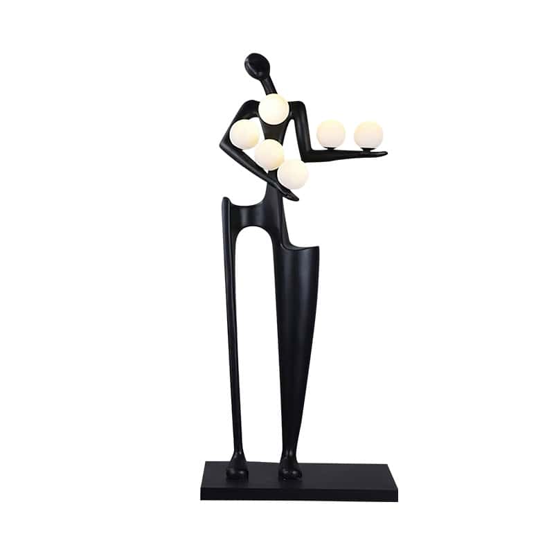 EPFL9081 Luxury Modern LED Floor Lamp with Glass Shade E27 Base 3000K Warm White Light Easy Installation for Hotel Lobby Mall Lighting