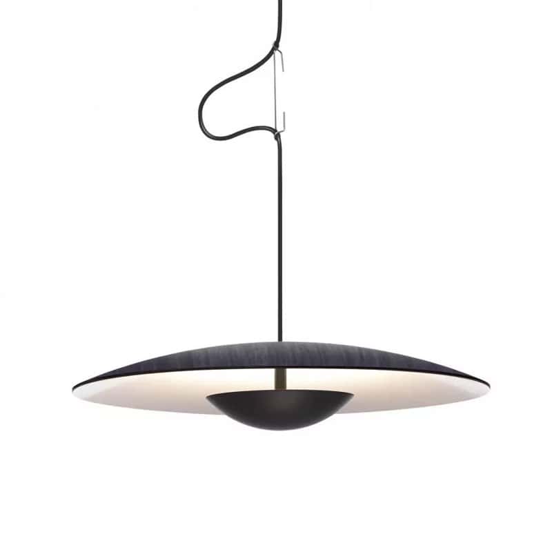 EPPL9098 Modern Iron Pendant Light, Minimalist Ultra-Thin Disc Hanging Lamp for Living Room, Dining Room, Hotel