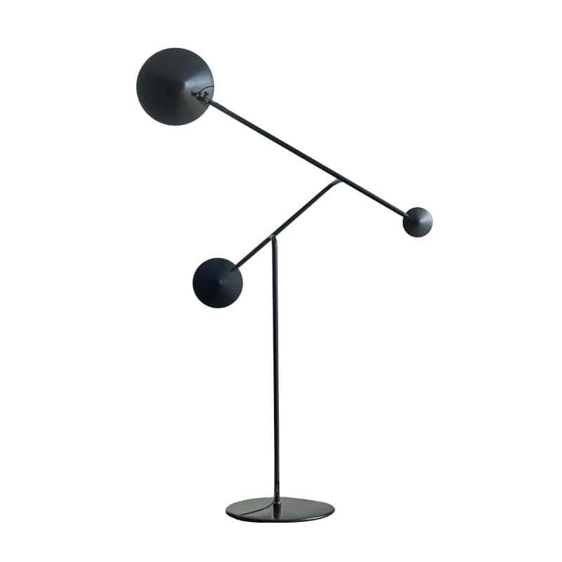 EPFL9104 Modern Double Arm Black LED Floor Lamp | Geometric Adjustable Iron Standing Lamp for Living Room & Office