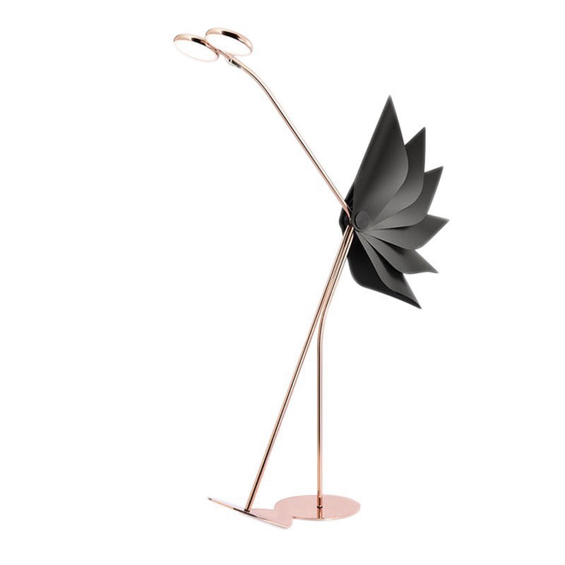 EPFL8297 Luxury Floor Lamp | Swan-Inspired Art Sculpture Standing Light with Metal Finish for Living Room & Hotel