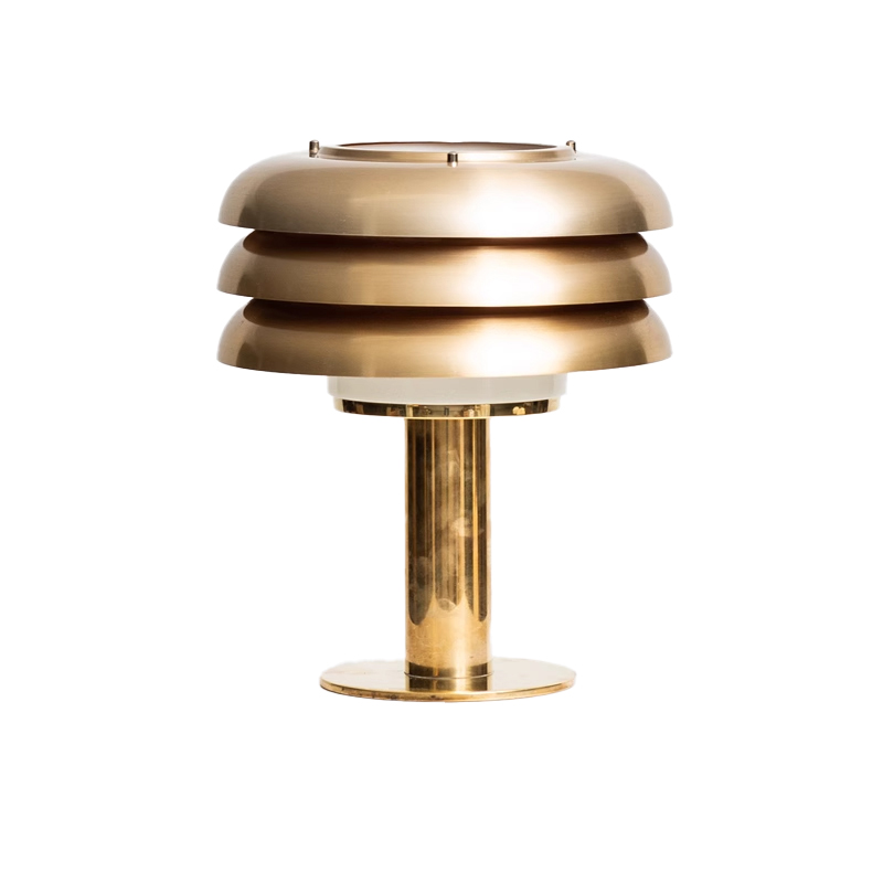 EPTL8282 Modern Nordic Golden Mushroom Table Lamp Layered Iron Design for Living Room, Bedroom, and Office Decor