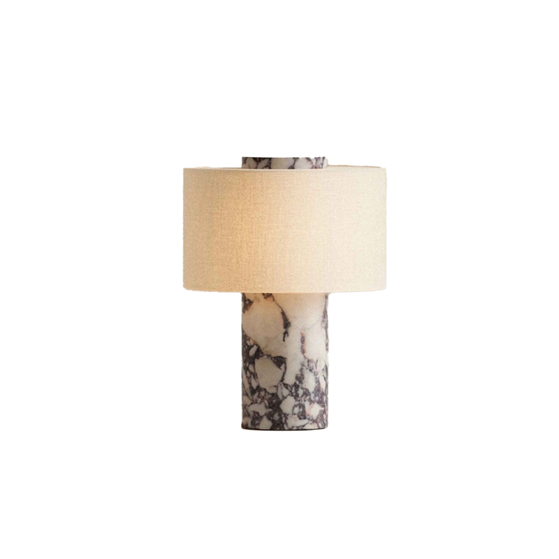 TL-S0001N Luxury Marble Table Lamp with Fabric Shade