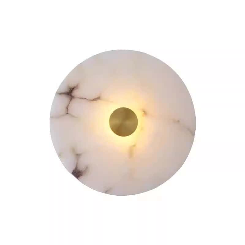 EPWL9144 Modern  Stone Shade Round LED Wall Lamp for Hotel Use Indoor/Outdoor Surface Mounted Wall Sconce 