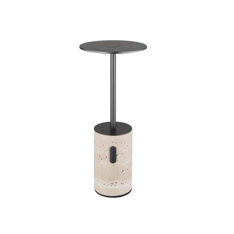 EPTL9152 Modern Stone Base Table Lamp with Metal Disc Top