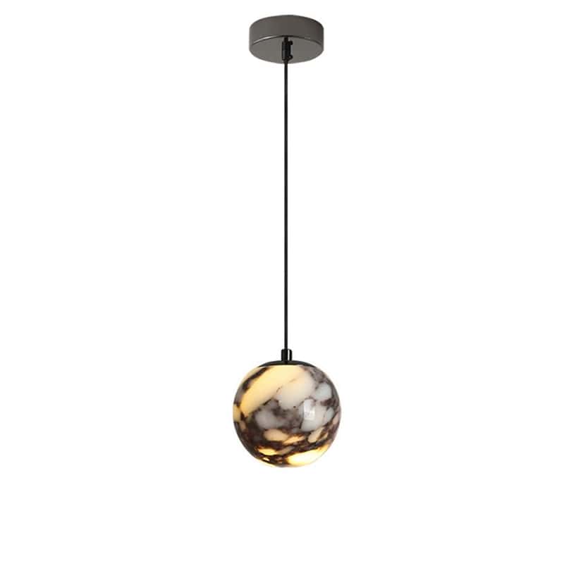 EPPL9206Marble Ball Pendant Light, Natural Stone Hanging Lamp