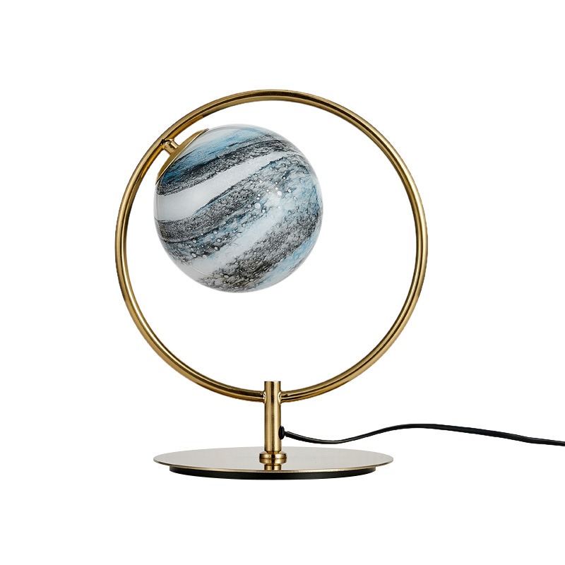 EPTL9222Modern Simple DC LED Planet Orb Ring Table Lamp