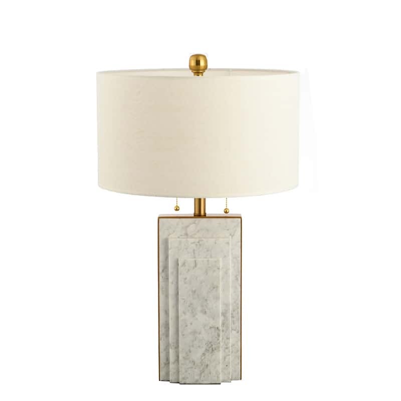 EPTL9228Luxury Simple Marble Table Lamp with Fabric Shade