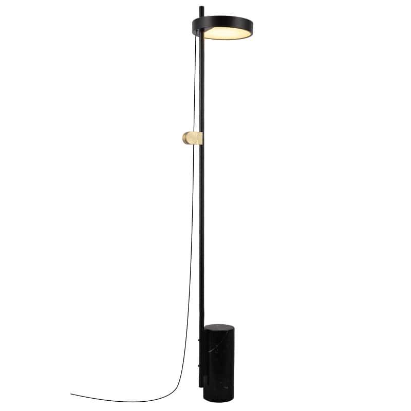 EPFL8041Modern Minimalist LED Floor Lamp Marble Base Metal Shade