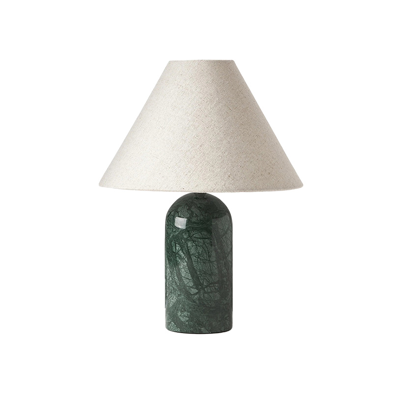 EPTL9241 Bedside Table Lamp with Marble Pattern Base Fabric Shade