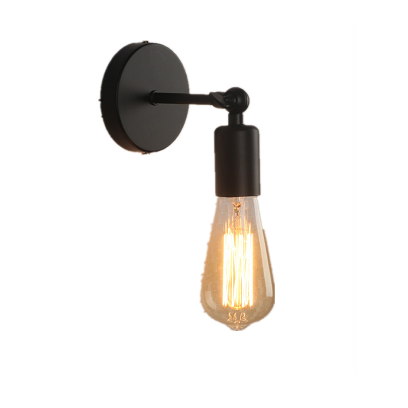EPWL9289Modern Industrial Wall Lamp Black Metal Sconce Vintage