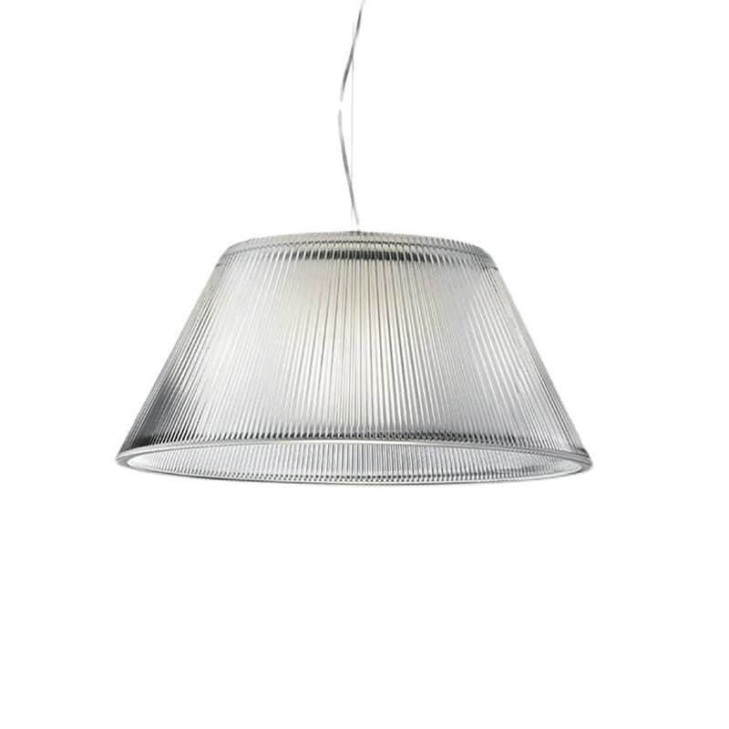 EPPL9298Large Modern Ribbed Glass Pendant Light Cone Shape Hanging Lamp Chandelier