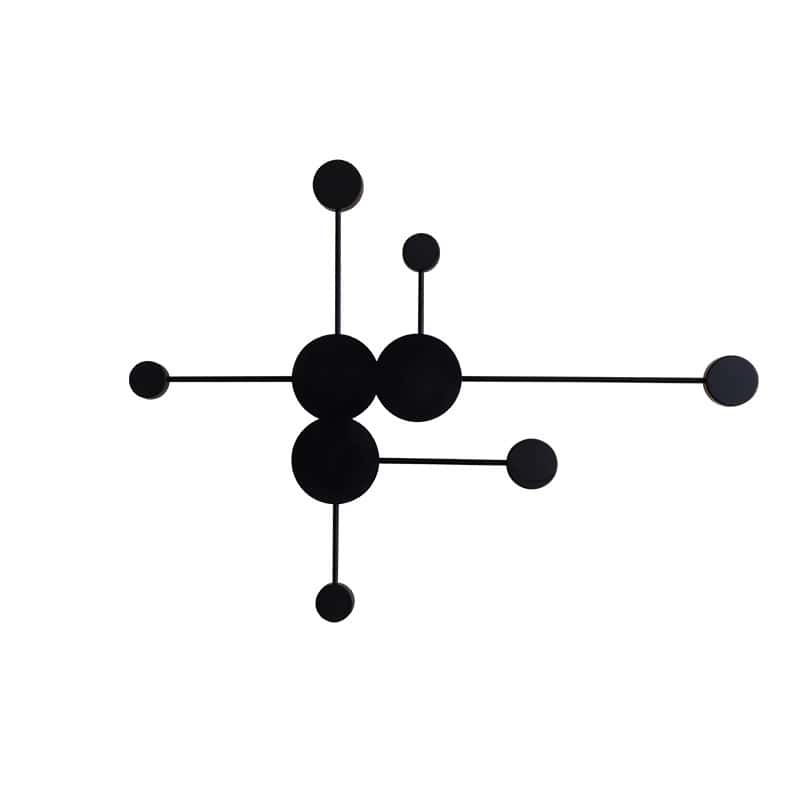 EPWL8030 Modern Minimalist LED Wall Lamp Black Multi-Circle Geometric Decorative Light