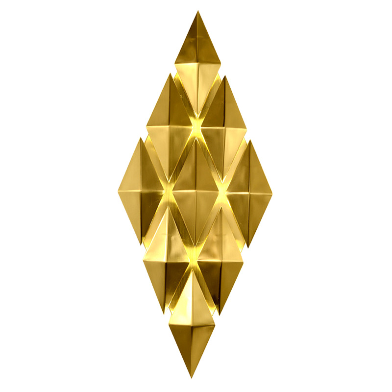 EPWL0324Luxury Geometric Wall Lamp in Brushed Gold