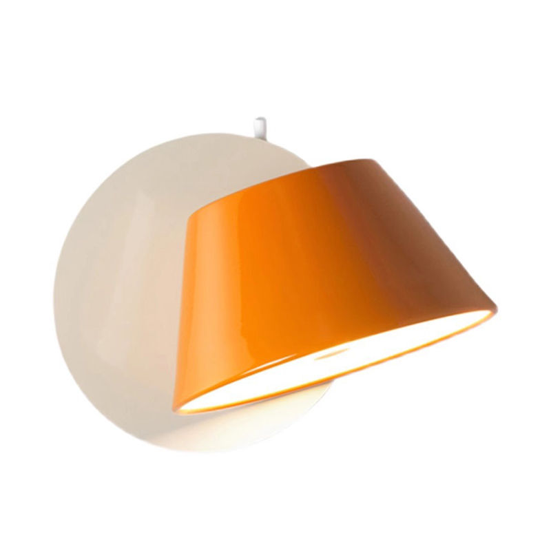 EPWL8037Modern Orange LED Wall Lamp Creative Cone Shade Decorative Sconce