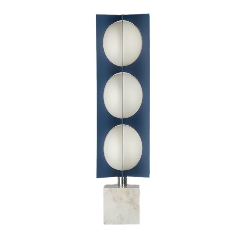 EPFL0372Modern Triple Globe Floor Lamp Stacked Glass Ball Light