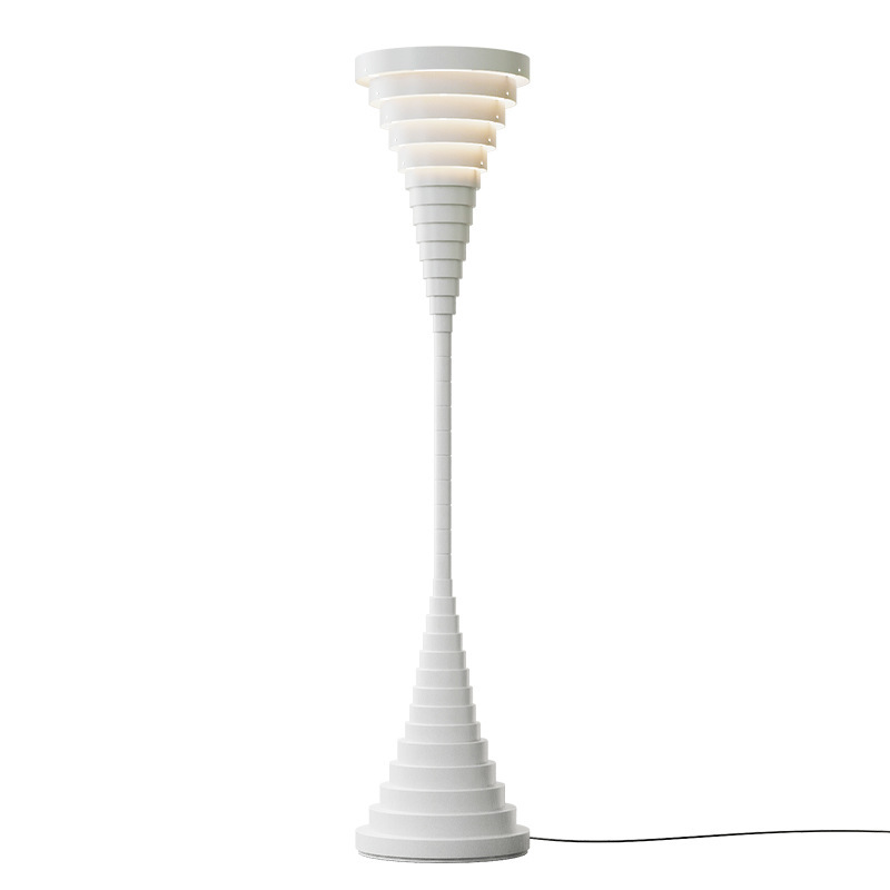 EPFL0375Modern Spiral LED Floor Lamp Minimalist Sculptural Tower Light