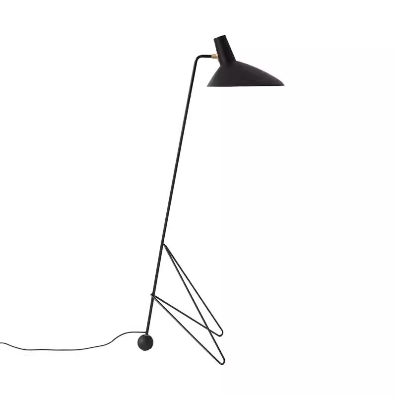 EPFL0382Geometric Designer Floor Lamp Minimalist Black Metal Standing Lamp
