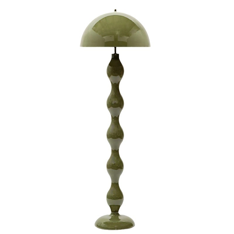 EPFL0385Glossy LED Floor Lamp Modern Dome Shade