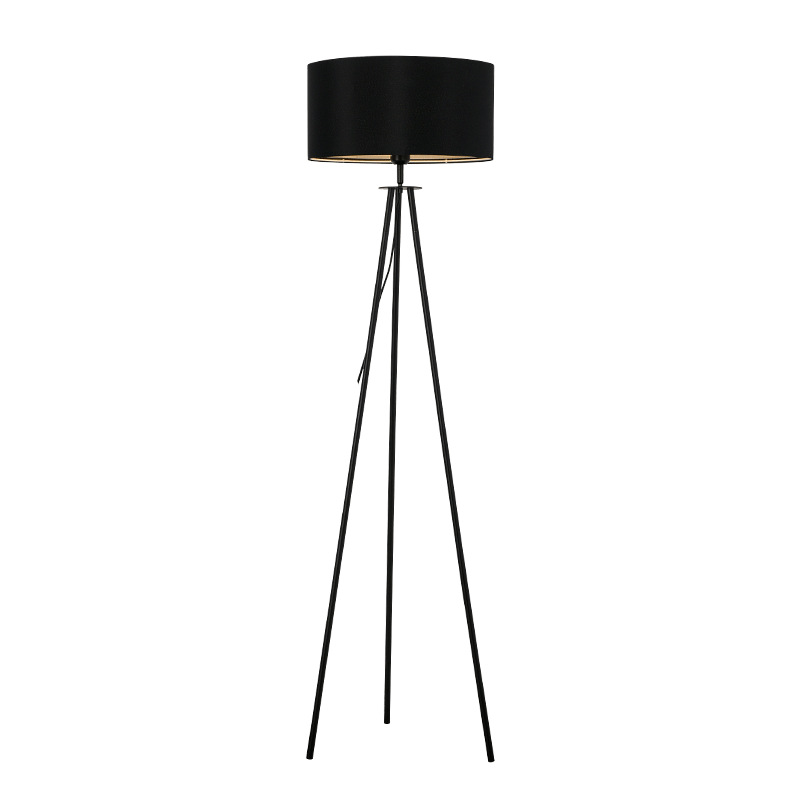 EPFL0401Modern Tripod Floor Lamp Fabric Drum Shade
