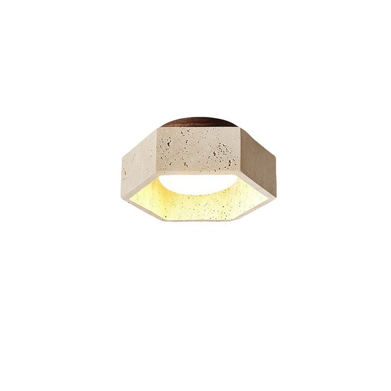 EPCL0453Natural Travertine Stone Ceiling Light