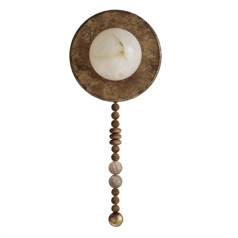 EPWL0495Vintage Wooden Wall Lamp Candle Style Rustic Wall Sconce