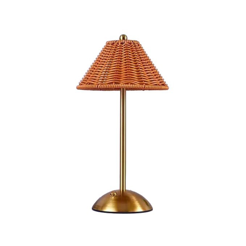 EPTL0505Retro Creative Rattan Battery Rechargeable LED Dimmable Touch Control Table Lamp