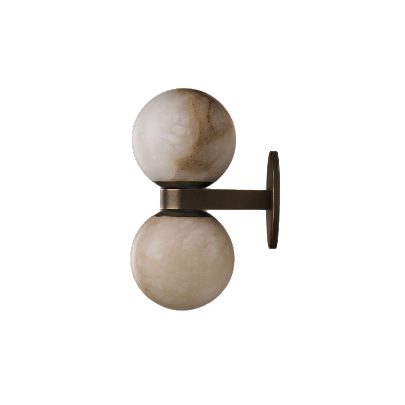 EPWL0542Modern Alabaster Wall Lamp Double Globe Stone Decorative Light