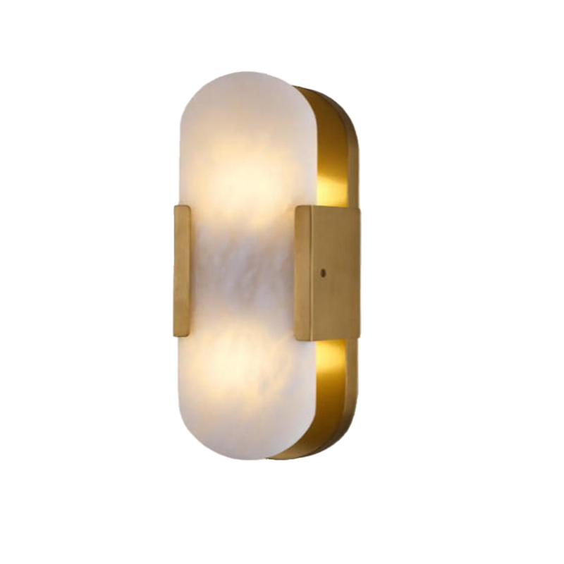 EPWL0571Alabaster Wall Light with Oval Design