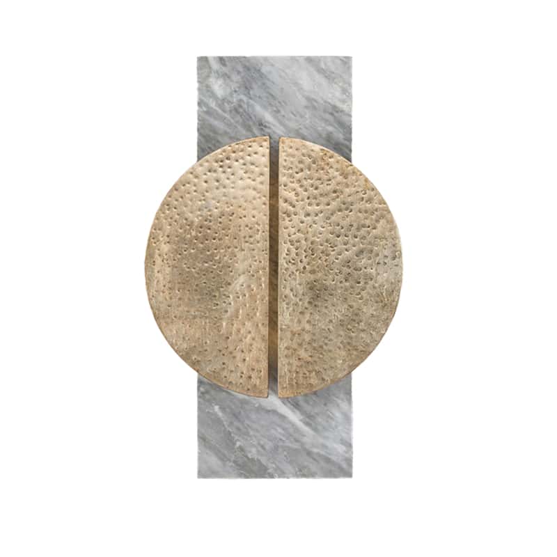 EPWL0576Luxury Marble and Hammered Brass Wall Lamp