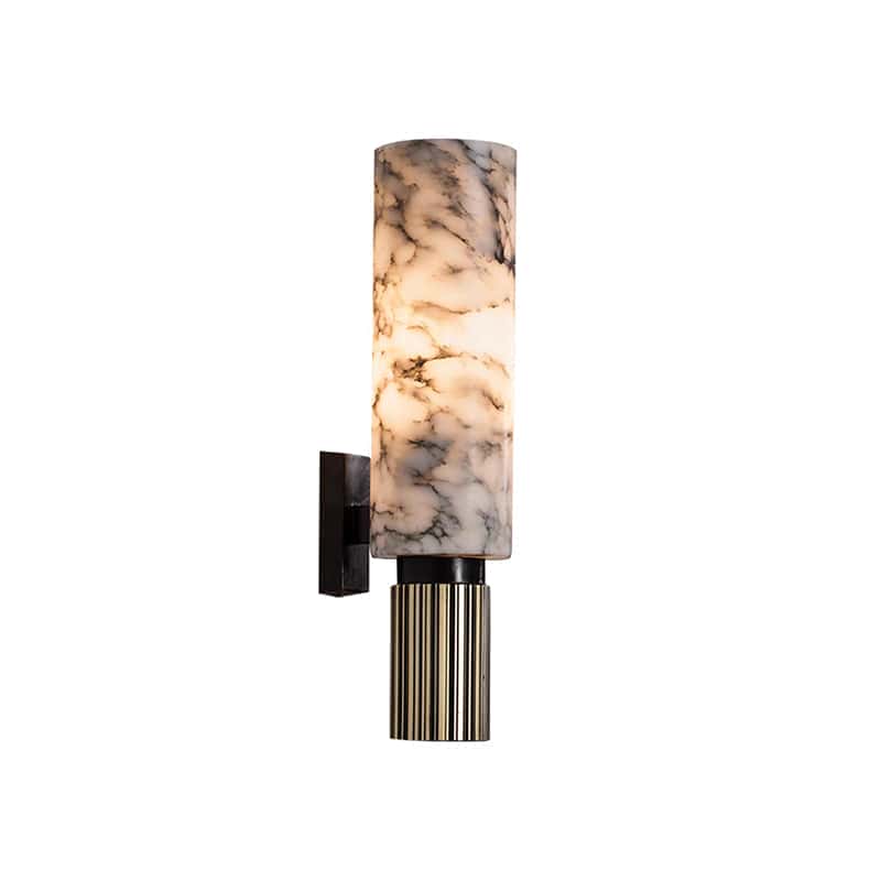 EPWL0588Luxury Brass & Cloud Stone Wall Lamp